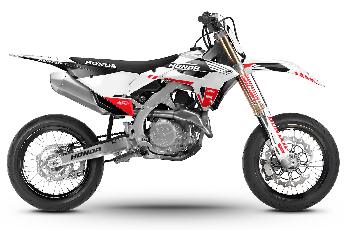 Kit déco motocross “Finish” Honda CR - CRF Blanc - ATW DESIGN