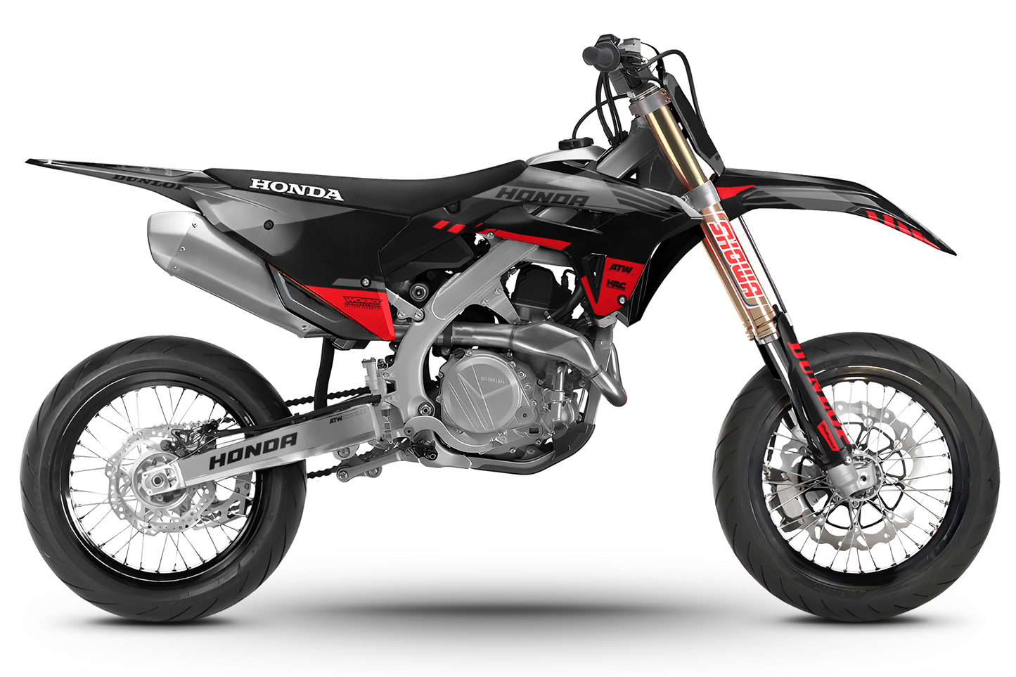 Kit déco motocross “Finish” Honda CR - CRF Noir - ATW DESIGN