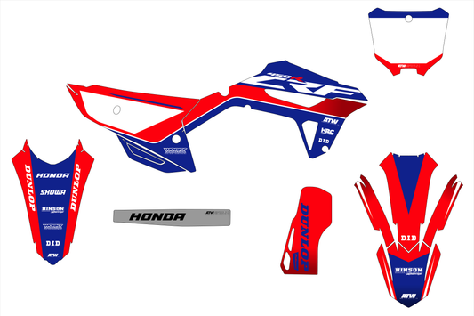 Kit déco motocross “Horizon” Honda CR - CRF Bleu - ATW DESIGN