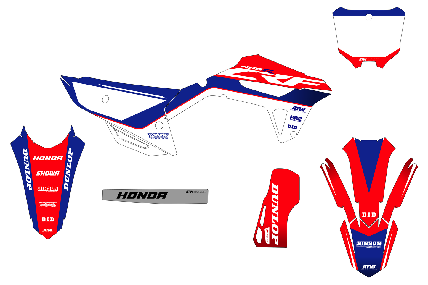 Kit déco motocross “Horizon” Honda CR - CRF Rouge