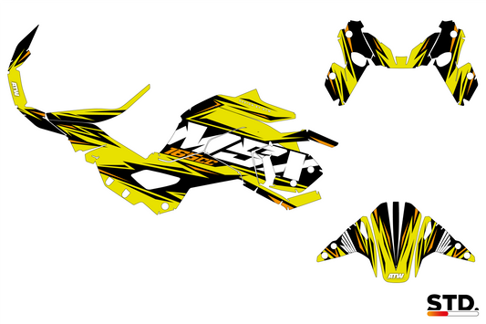 Kit déco HONDA 125 MSX/GROM “Volt” Jaune - ATW DESIGN