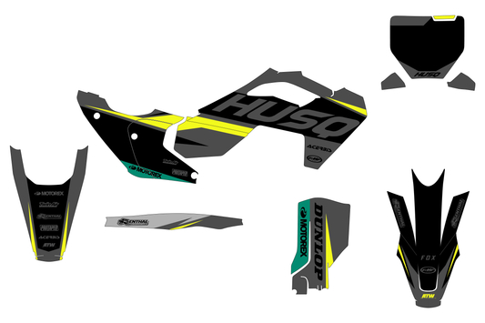 Kit déco motocross “Grow” Husqvarna Gris - ATW DESIGN
