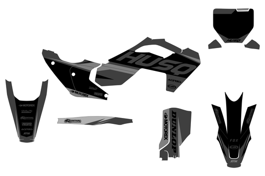Kit déco motocross “Grow” Husqvarna Noir - ATW DESIGN