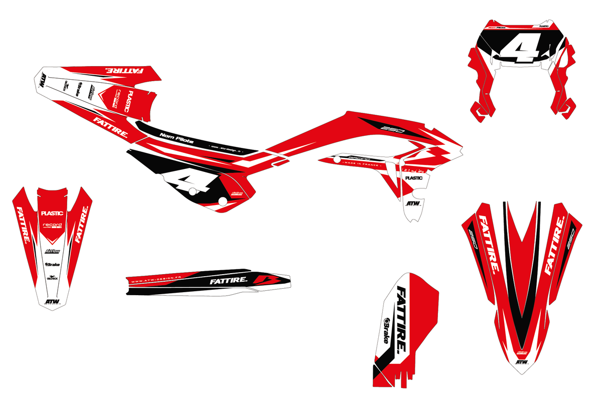Beta X-TRAINER Dekor-Kit - BTXT005 Rot