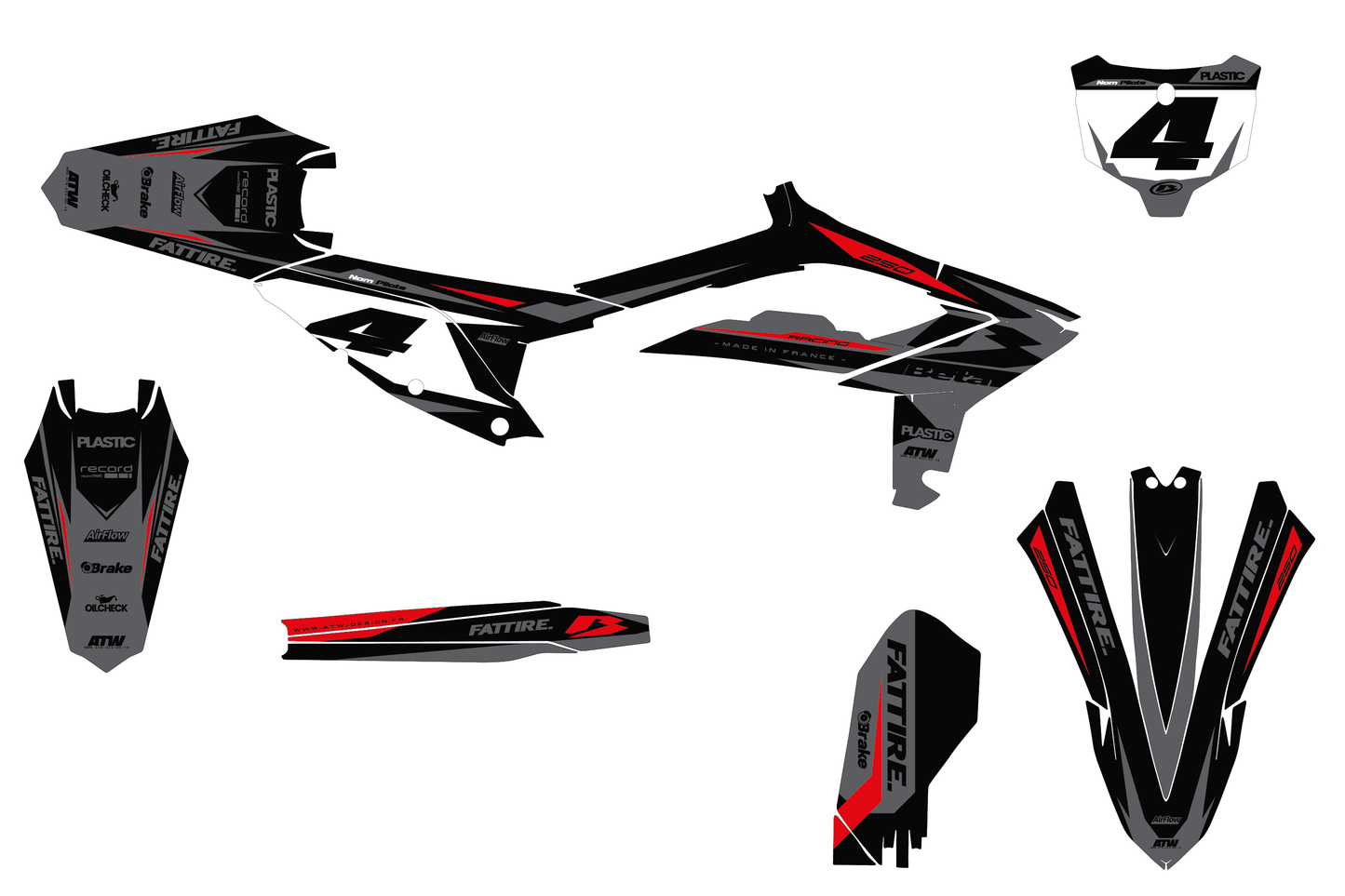 Kit déco Beta RR/RX/XTRAINER - BTMX005 Noir