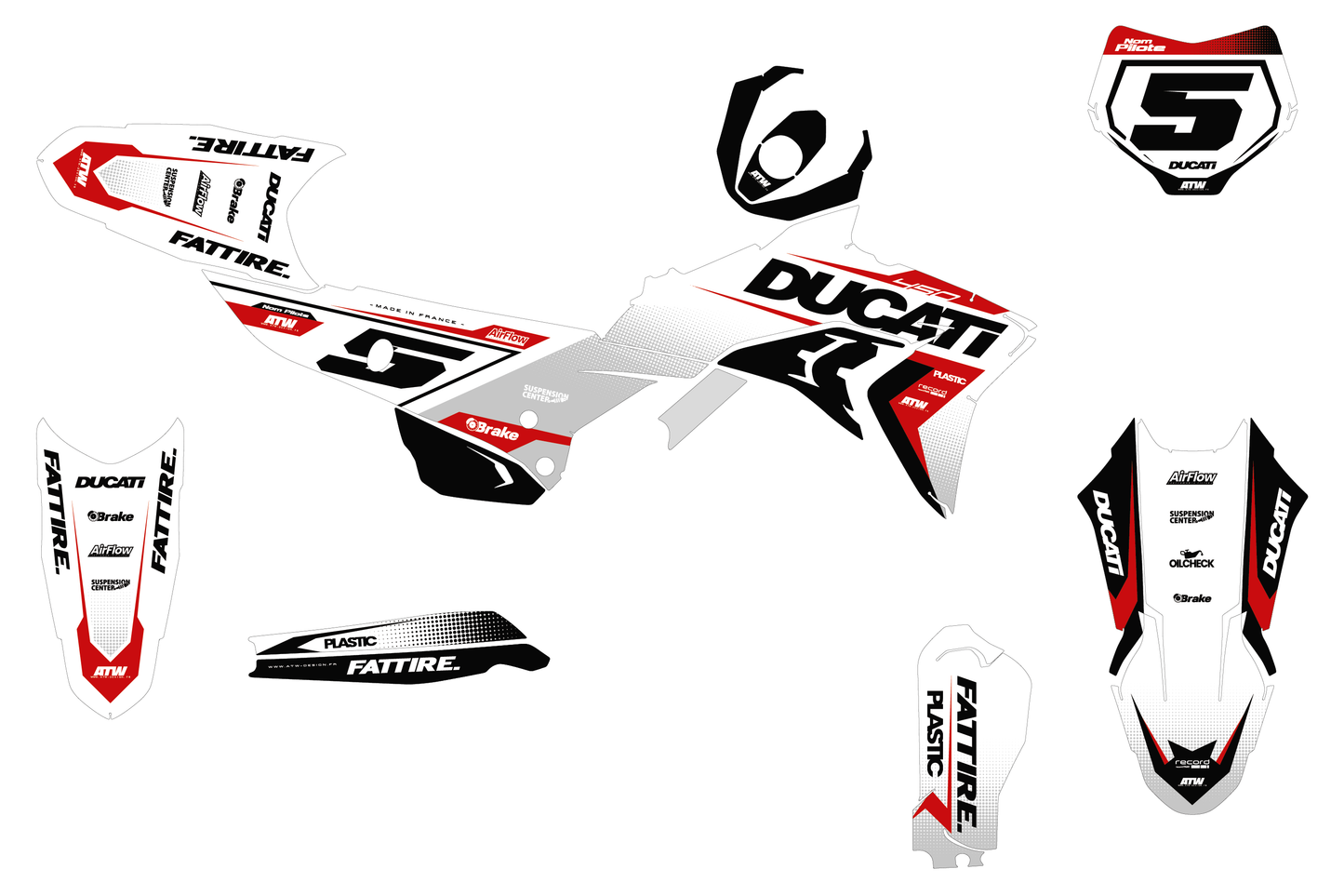 Kit déco Ducati Desmo - DCMX001 Blanc