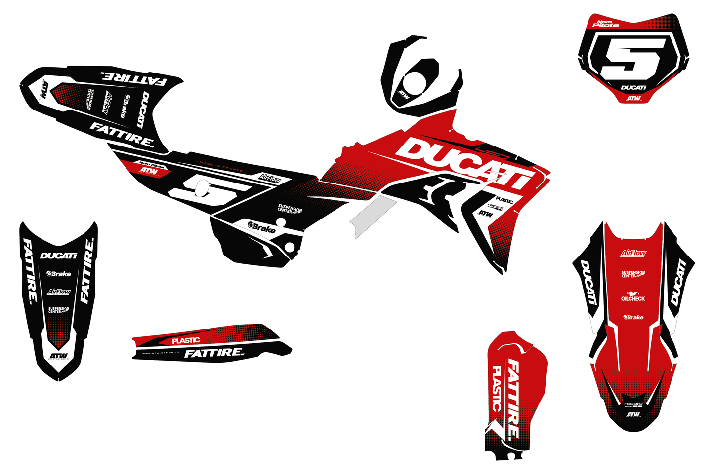 Kit déco Ducati Desmo - DCMX001 Noir