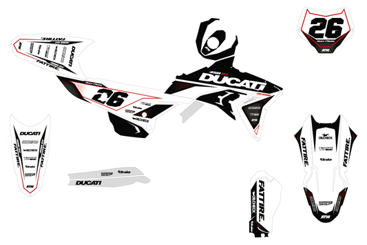 Kit déco Ducati Desmo - DCMX003 Blanc