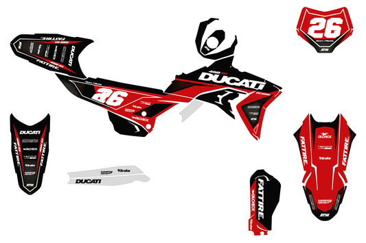 Kit déco Ducati Desmo - DCMX003 Rouge