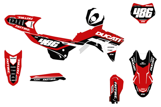Kit déco Ducati Desmo - DCMX004 Rouge