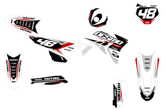 Kit déco Ducati Desmo - DCMX005 Blanc