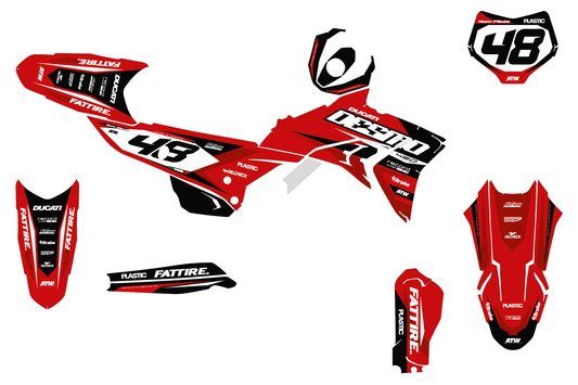 Kit déco Ducati Desmo - DCMX005 Rouge