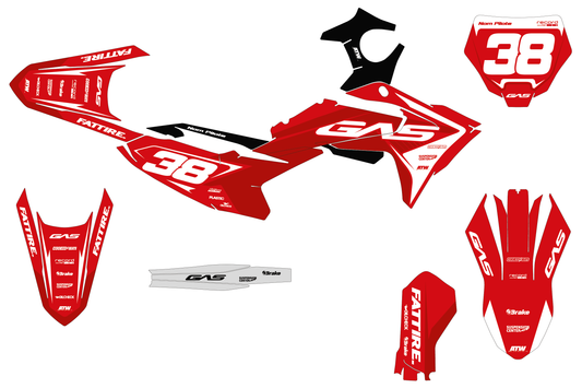Kit déco GasGas MC 50/65/85 & MC-E 3/5 - GGMMX001 Rouge
