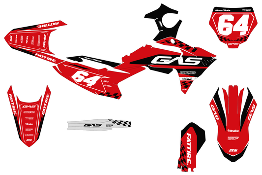 Kit déco GasGas MC 50/65/85 & MC-E 3/5 - GGMMX002 Rouge