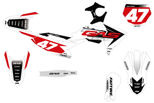 Kit déco GasGas MC 50/65/85 & MC-E 3/5 - GGMMX003 Blanc