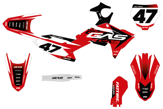 Kit déco GasGas MC 50/65/85 & MC-E 3/5 - GGMMX003 Rouge