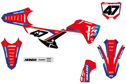 Kit déco HONDA CRF - HDMX005 Rouge