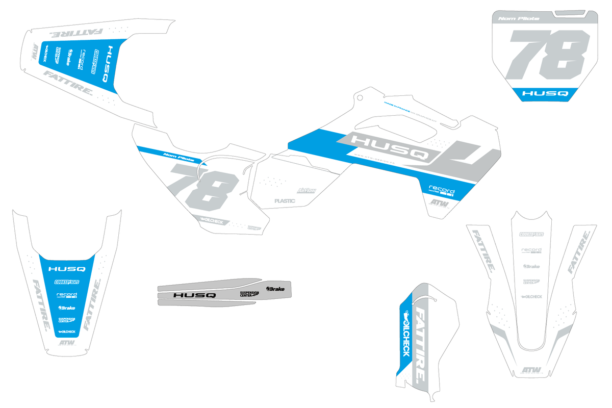 Kit déco HUSQVARNA TC 50/65/85 & EE 3/5 - HQMMX003 Blanc