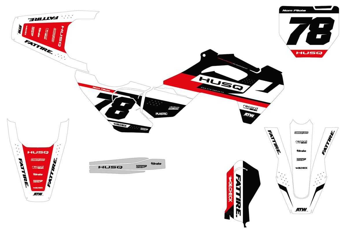 Kit déco HUSQVARNA TC 50/65/85 & EE 3/5 - HQMMX003 Noir