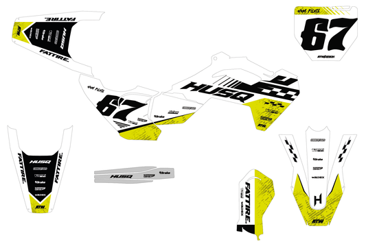 Kit déco HUSQVARNA TC 50/65/85 & EE 3/5 - HQMMX004 Jaune