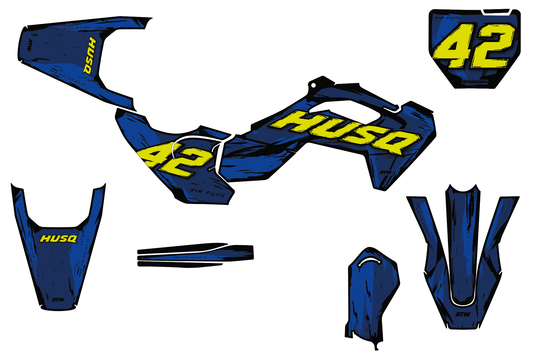 Kit déco HUSQVARNA TC 50/65/85 & EE 3/5 - HQMMX006 Bleu