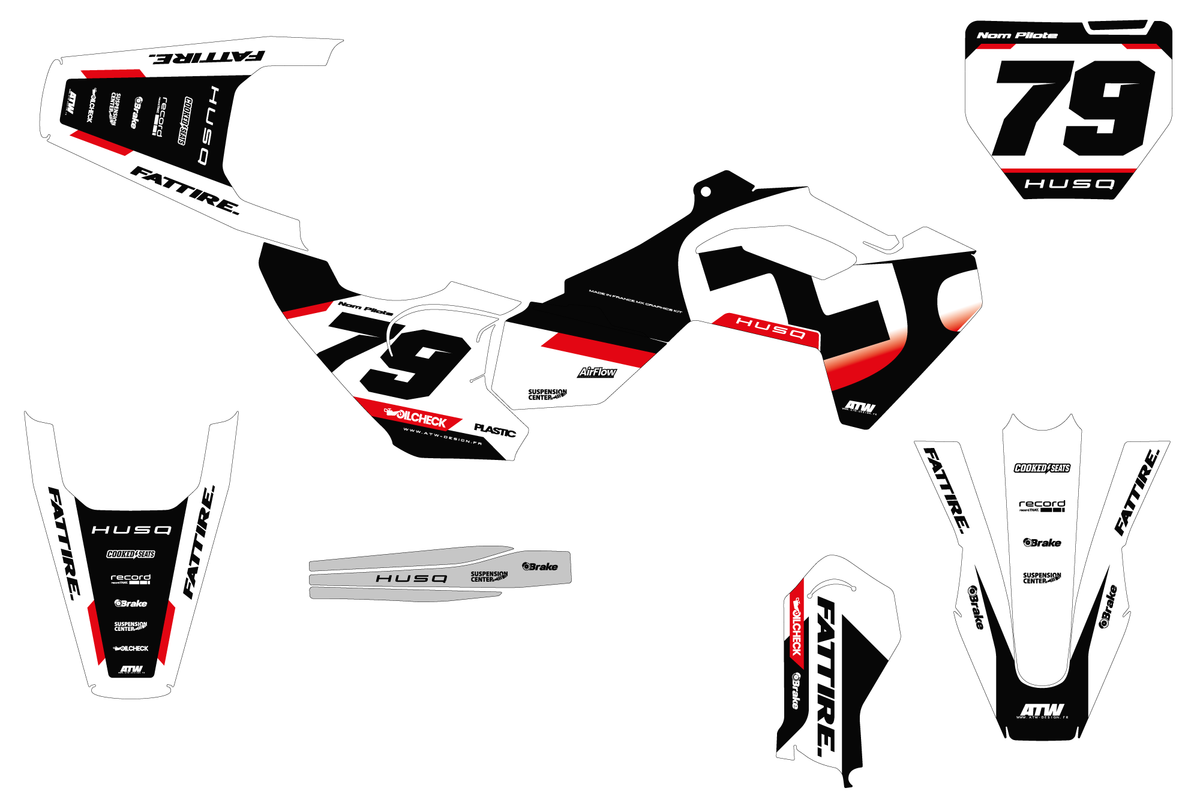 Kit déco HUSQVARNA TC 50/65/85 & EE 3/5 - HQMMX010 Rouge