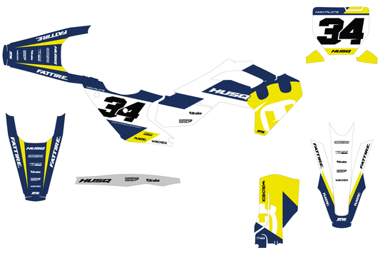 Kit déco Husqvarna 450 FS - HQSM001 Bleu