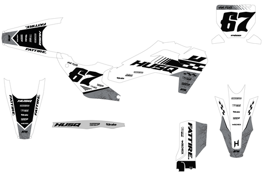 Husqvarna 450 FS Graphics Kit - HQSM004 Gray