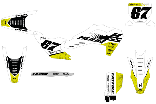 Husqvarna 450 FS Graphics Kit - HQSM004 Yellow