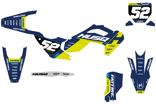 Kit déco Husqvarna FC/TC/FE/TE - HQMX005 Jaune
