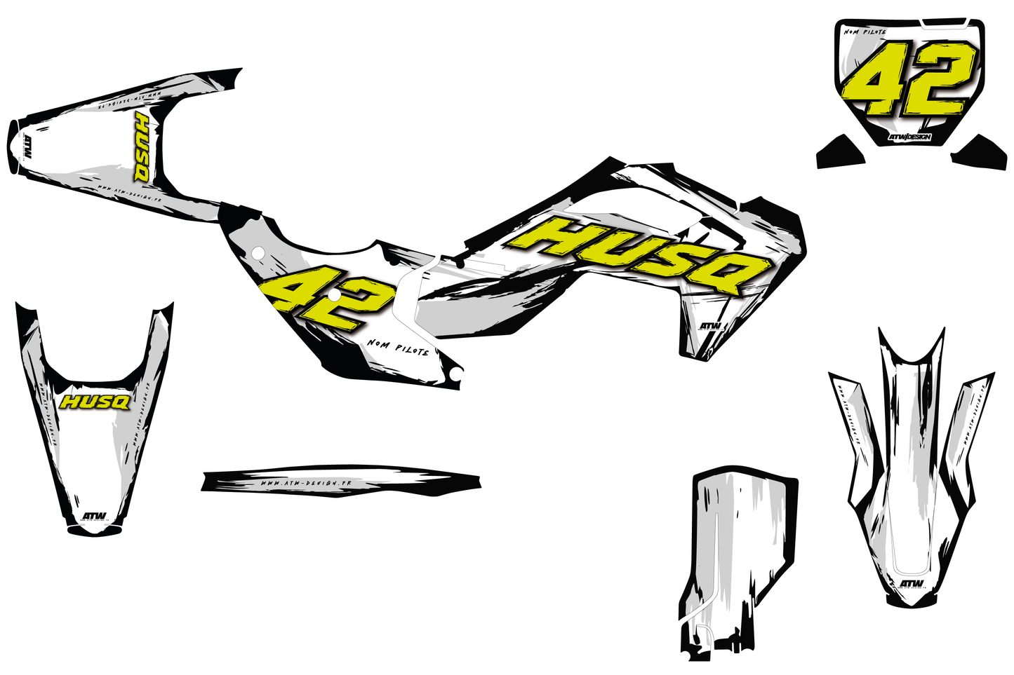 Kit déco Husqvarna FC/TC/FE/TE - HQMX006 Blanc