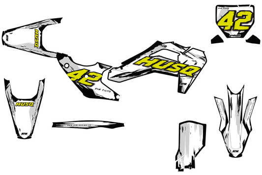 Husqvarna 450 FS Graphics Kit - HQSM006 White