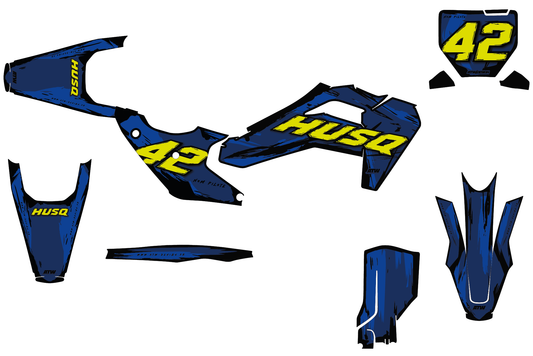 Husqvarna 450 FS Graphics Kit - HQSM006 Blue