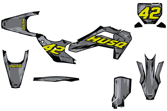 Husqvarna 450 FS Graphics Kit - HQSM006 Gray