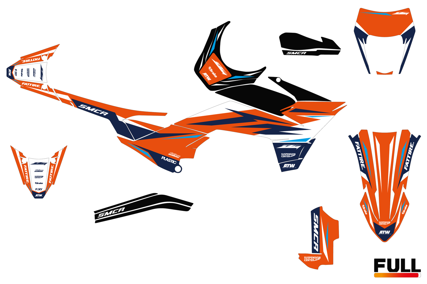 Kit déco moto KTM 125-390 SMC-R - Race Orange