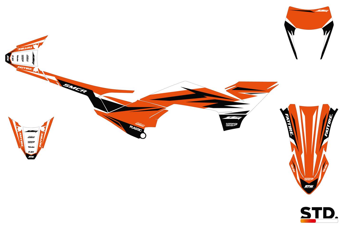 Kit déco moto KTM 125-390 SMC-R - Race Noir