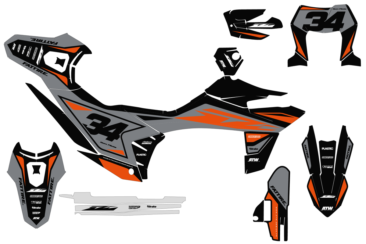 Kit déco KTM 690 SMC-R - KTSMR001 Noir