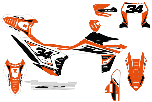 Kit déco KTM 690 SMC-R - KTSMR001 Orange
