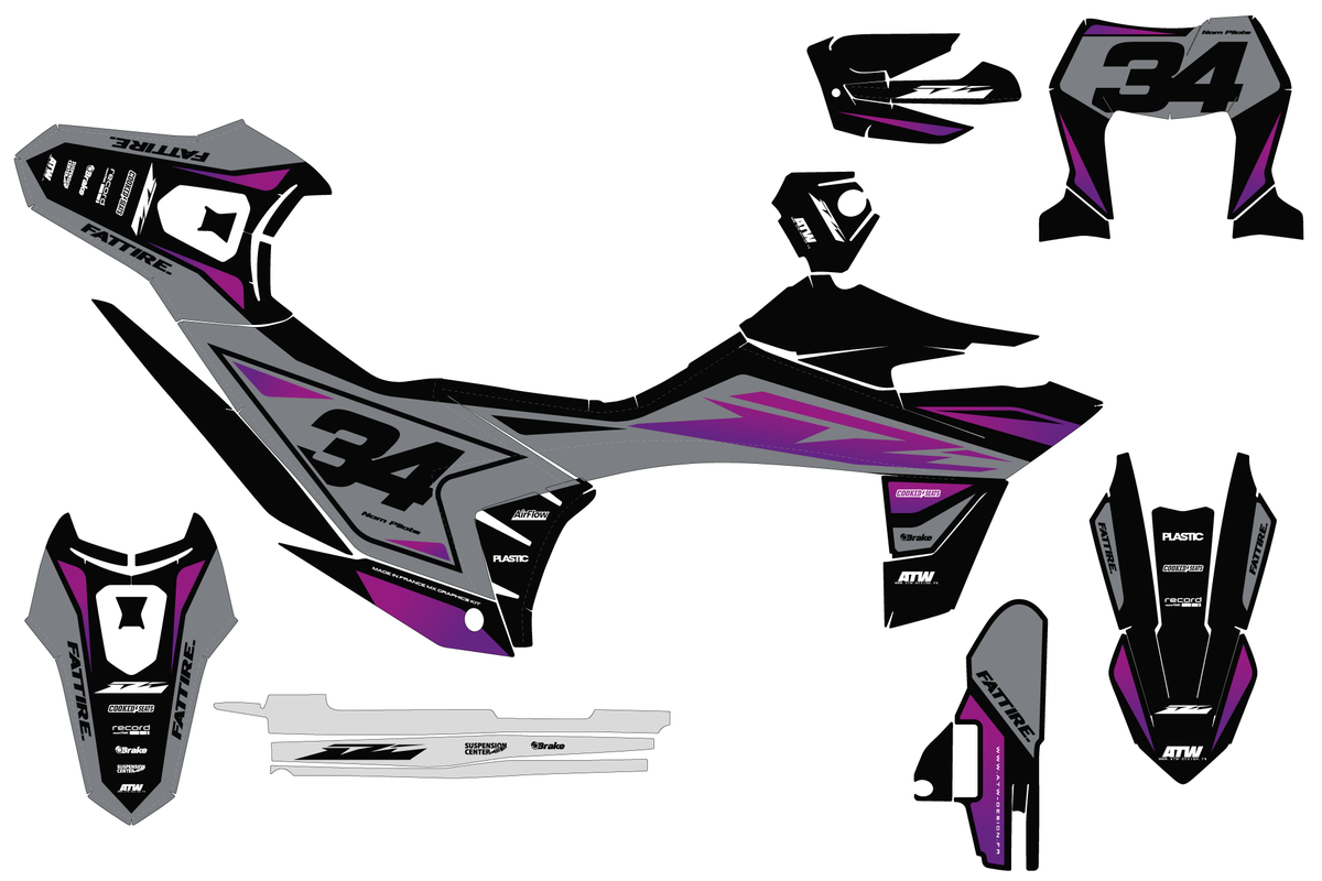 Kit déco KTM 690 SMC-R - KTSMR001 Violet