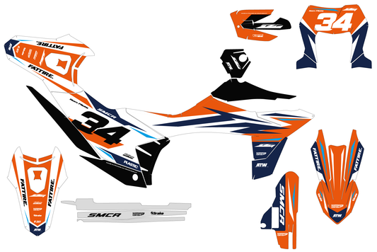 Kit déco KTM 690 SMC-R - KTSMR003 Blanc
