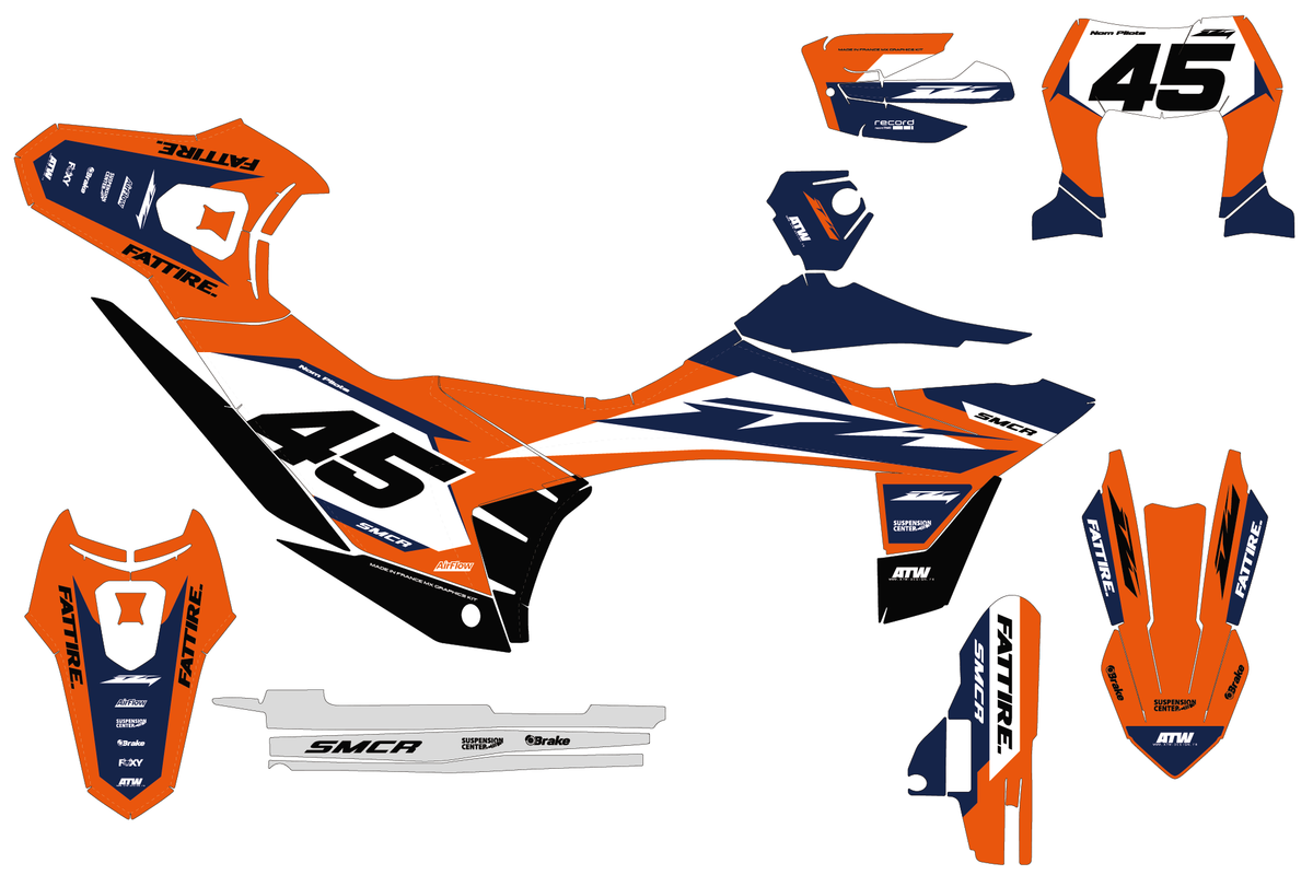 Kit déco KTM 690 SMC-R - KTSMR004 Orange
