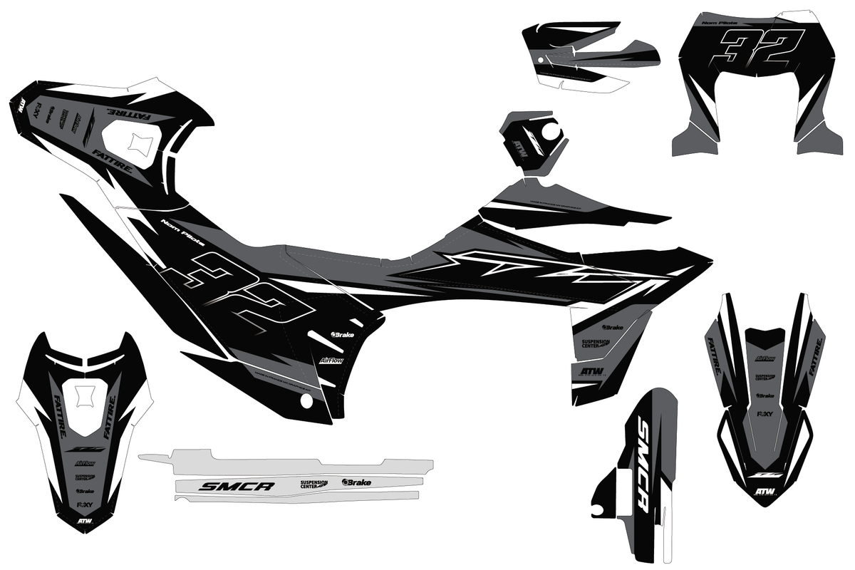Kit déco KTM 690 SMC-R - KTSMR005 Blanc