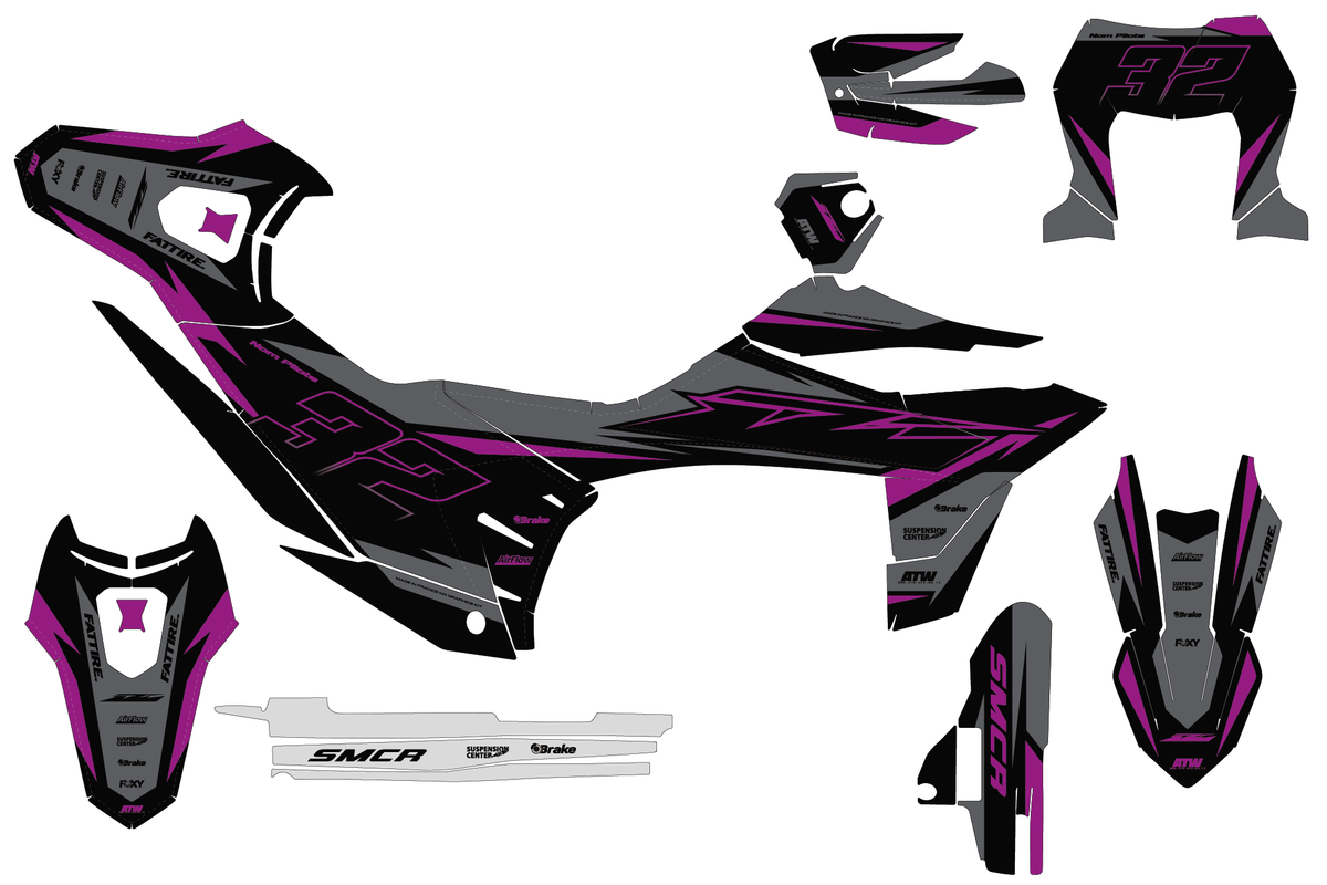 Kit déco KTM 690 SMC-R - KTSMR005 Violet
