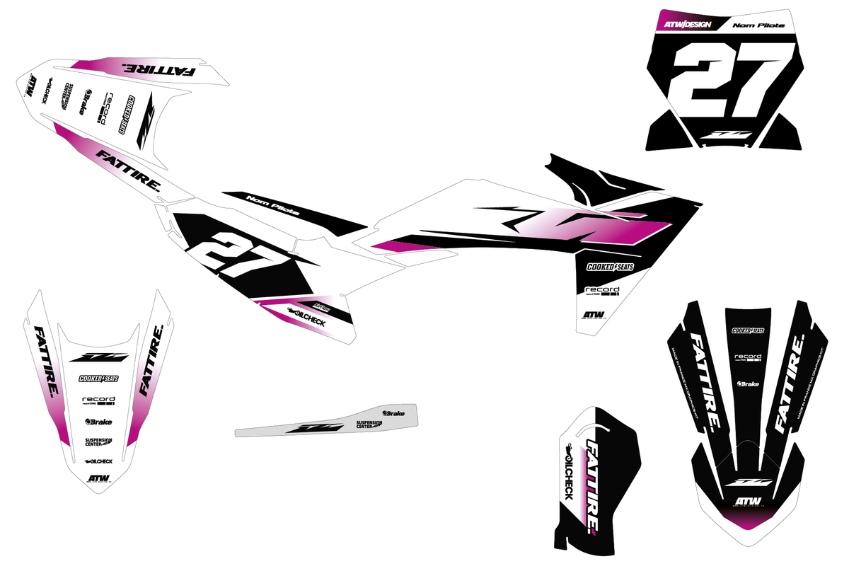 Kit déco KTM SX 50/65/85 & SX-E 3/5 - KTMMX004 Rose