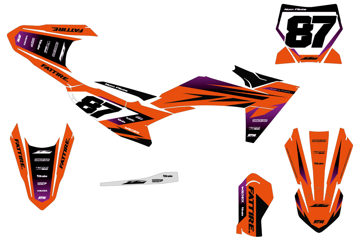 Kit déco KTM SX 50/65/85 & SX-E 3/5 - KTMMX007 Orange