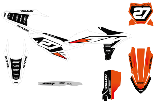 Kit déco KTM SX/EXC - KTMX009 Blanc