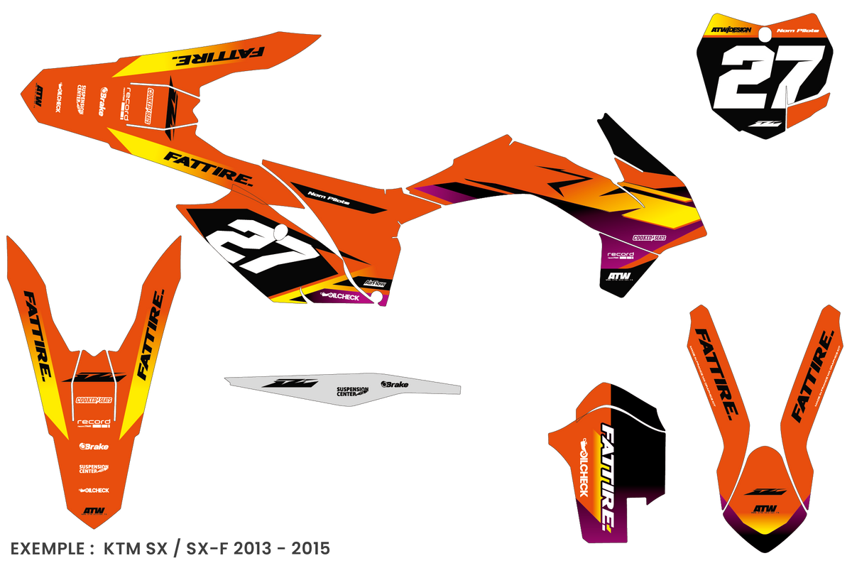 KTM SX/EXC Dekor-Kit - KTMX004 Orange
