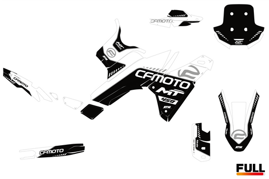 CF MOTO 450 MT - Speed White Motorcycle Graphics Kit