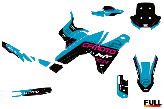 CF MOTO 450 MT - Speed White Motorcycle Graphics Kit