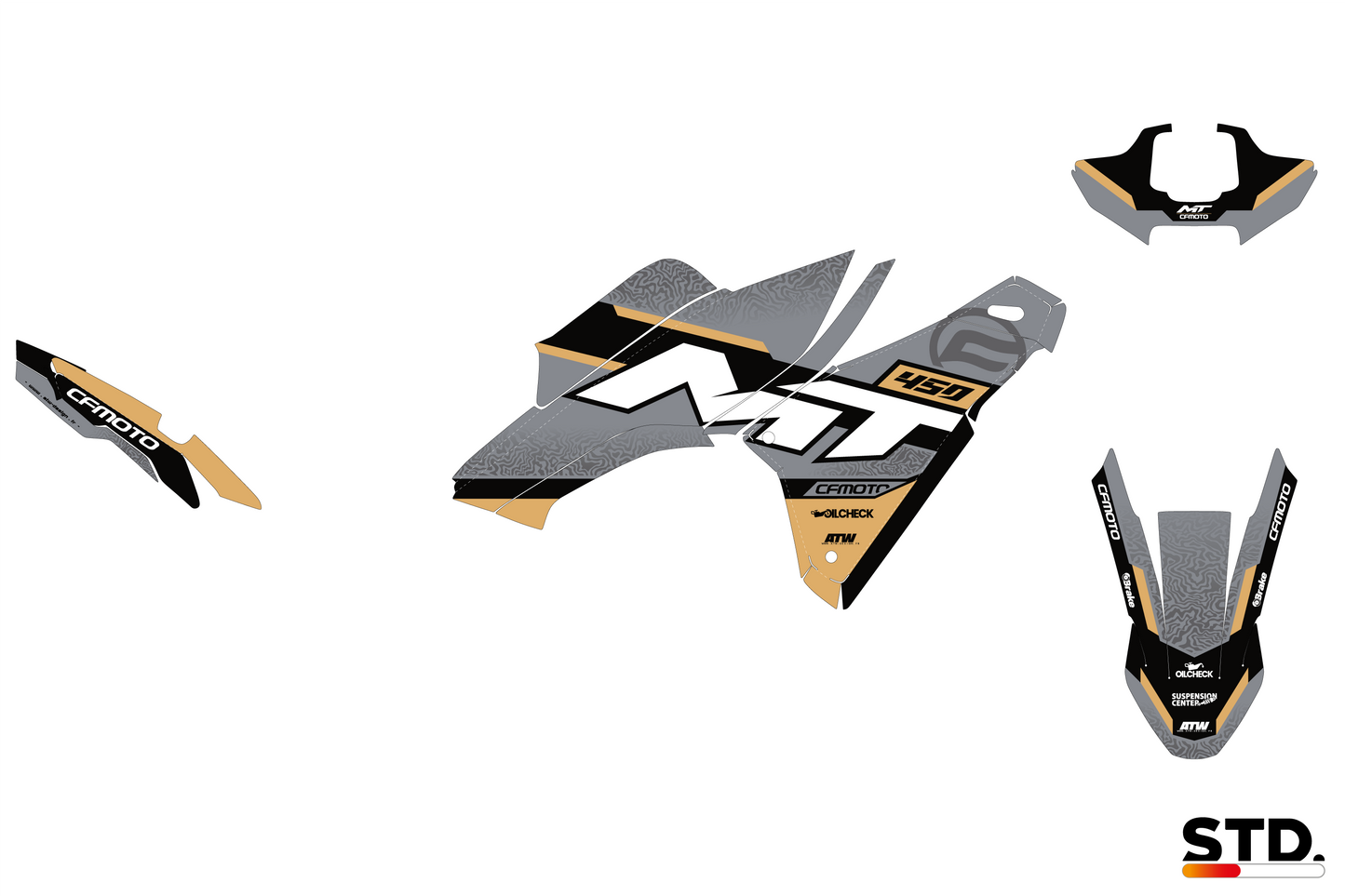 Kit déco moto CF MOTO 450 MT - Damas Beige